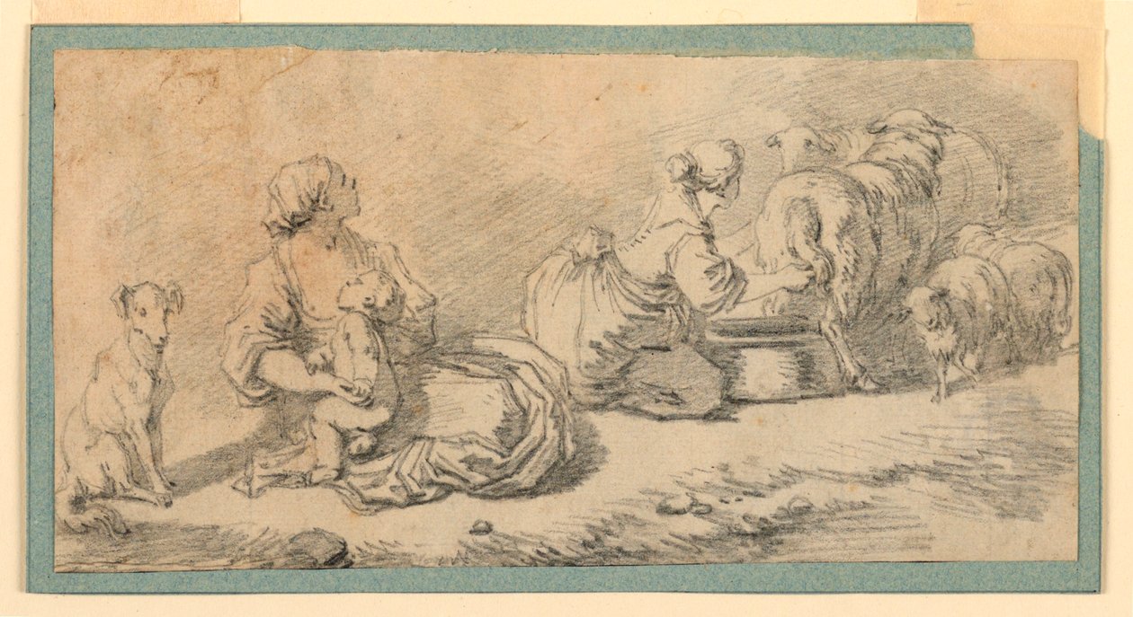 Pastoral Scene af Jean Honore Fragonard