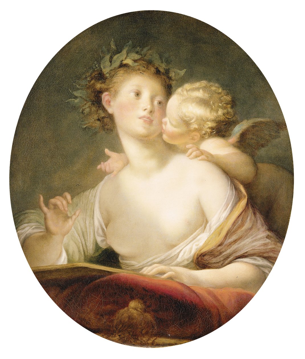 Sappho Inspireret af Amor af Jean Honore Fragonard
