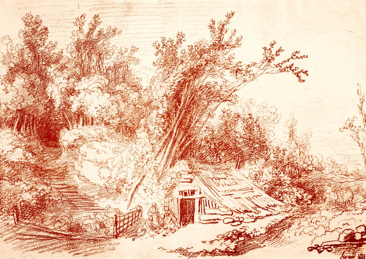 Fårefold af Jean Honore Fragonard
