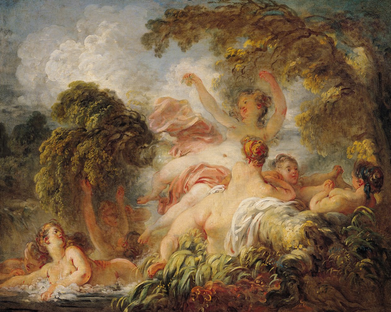 Badegæsterne, ca. 1765 af Jean Honore Fragonard