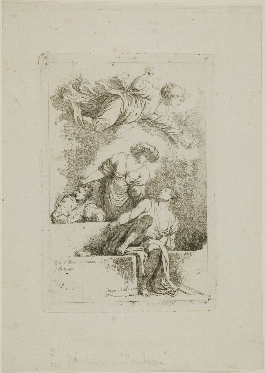 Disciplene ved graven af Jean Honore Fragonard