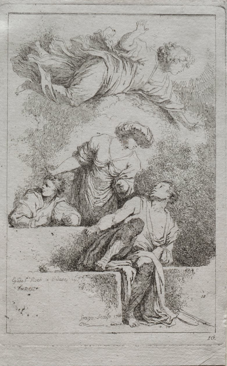 Disciplene ved graven af Jean Honore Fragonard