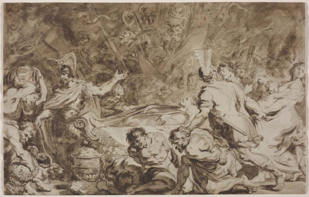 Begravelsen af ​​Decius Mus af Jean Honore Fragonard