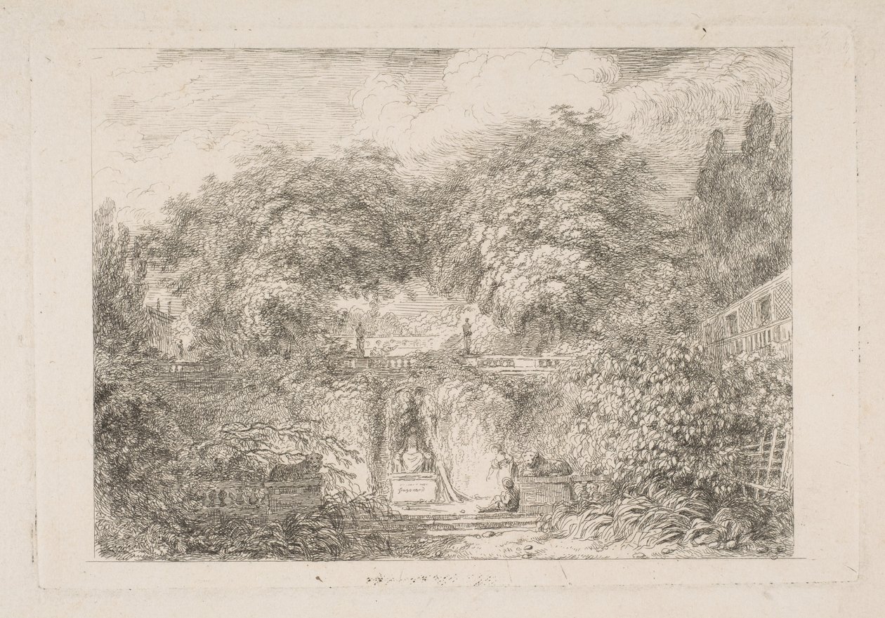 Den Lille Park, ca. 1763. af Jean Honore Fragonard
