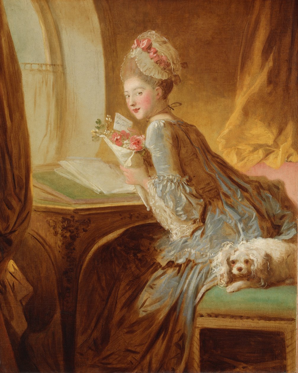 The Love Letter, early 1770s. dani af Jean Honore Fragonard