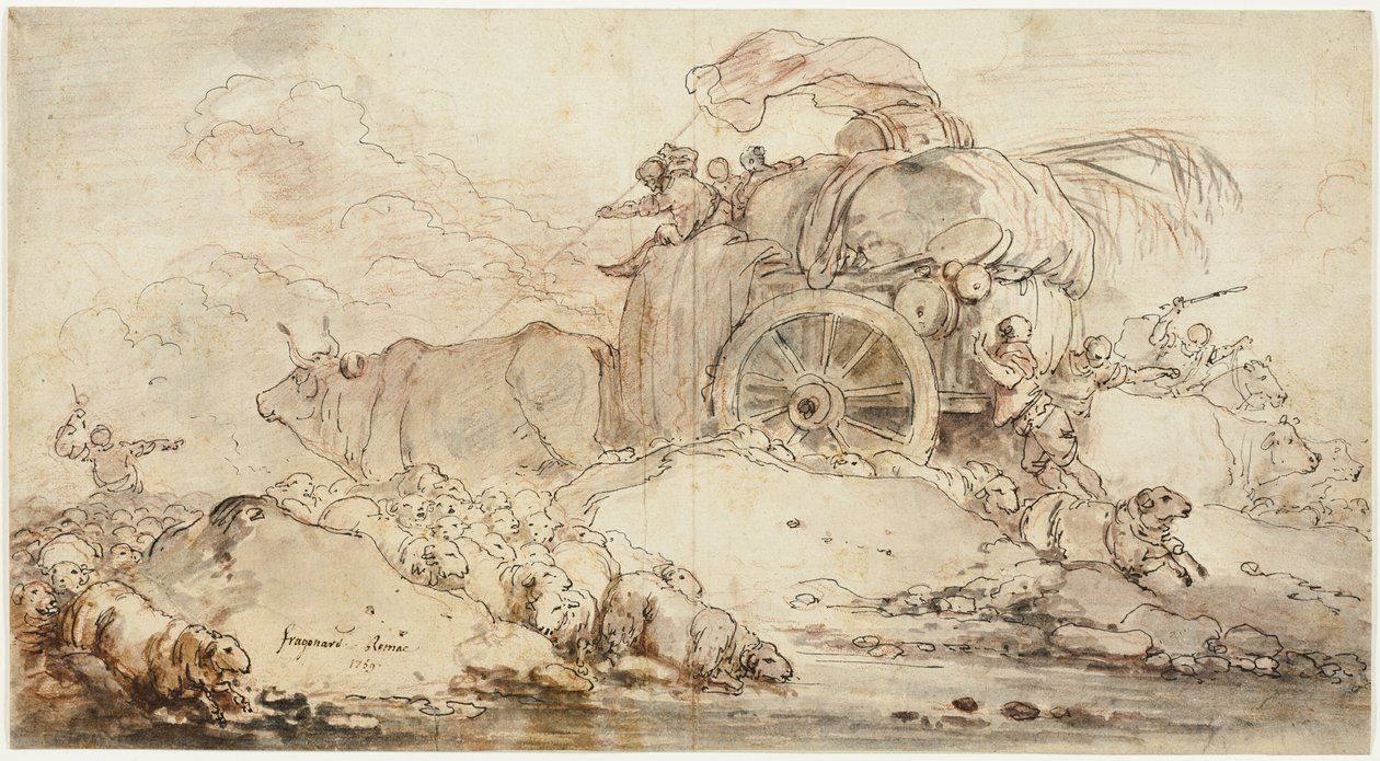 Den fastlåste vogn af Jean Honore Fragonard