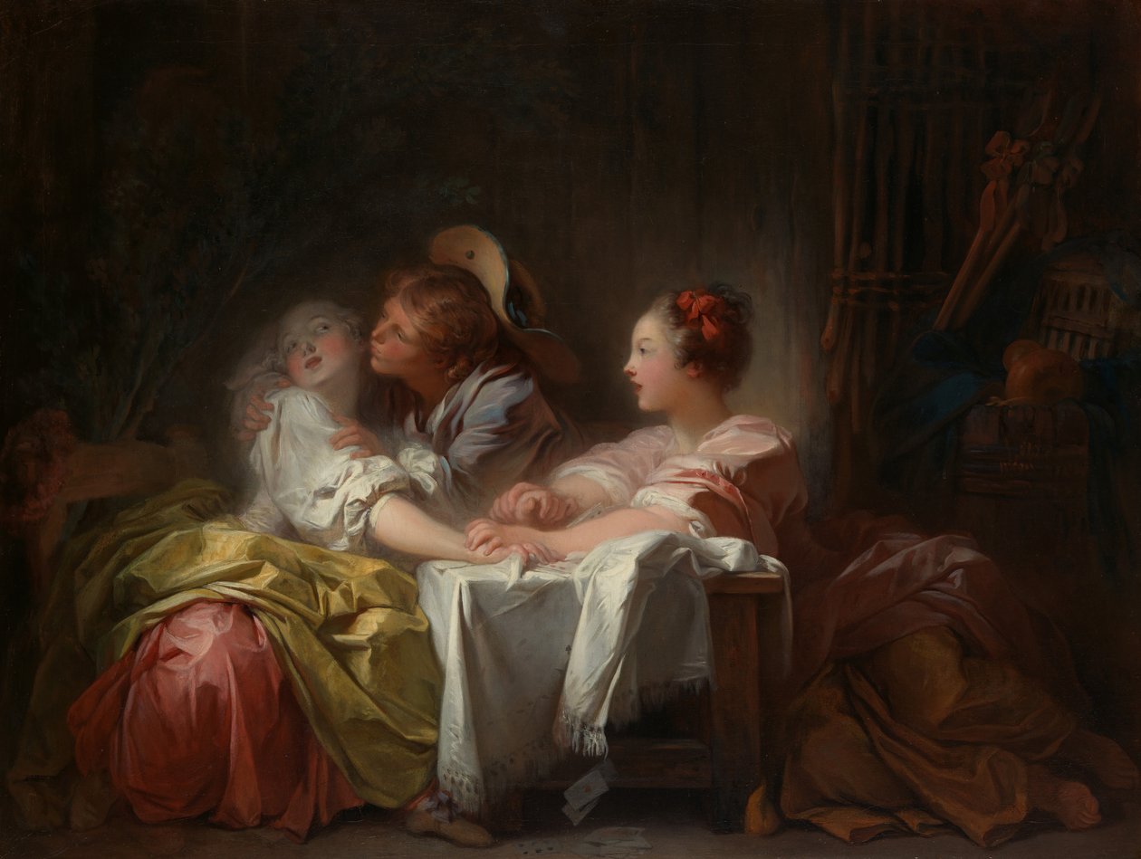 Det stjålne kys, c.1760 af Jean Honore Fragonard