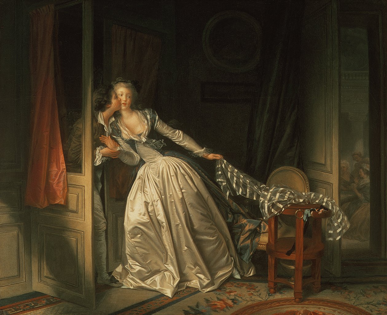 Det stjålne kys, c.1788 af Jean Honore Fragonard