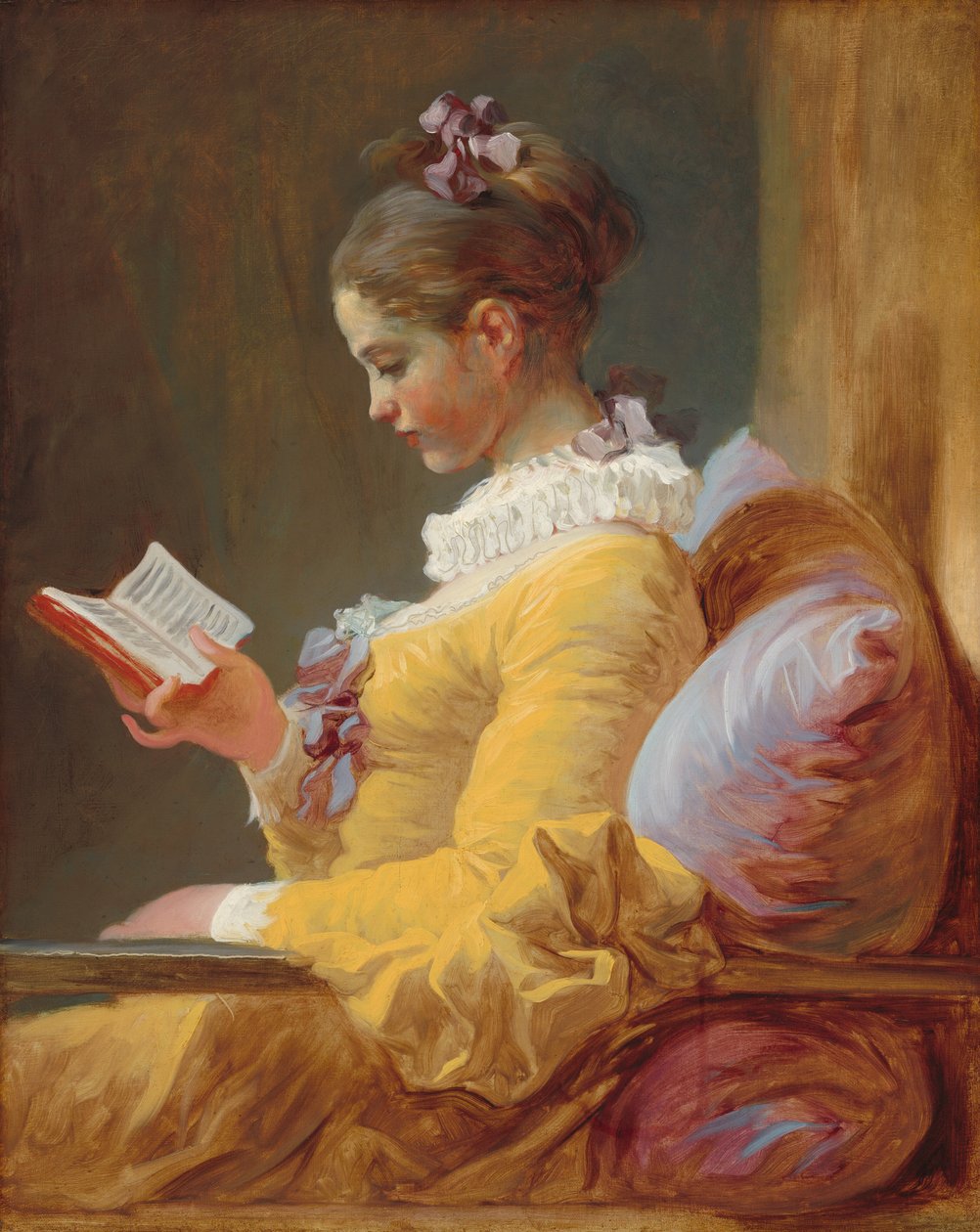 Ung pige læser af Jean Honore Fragonard