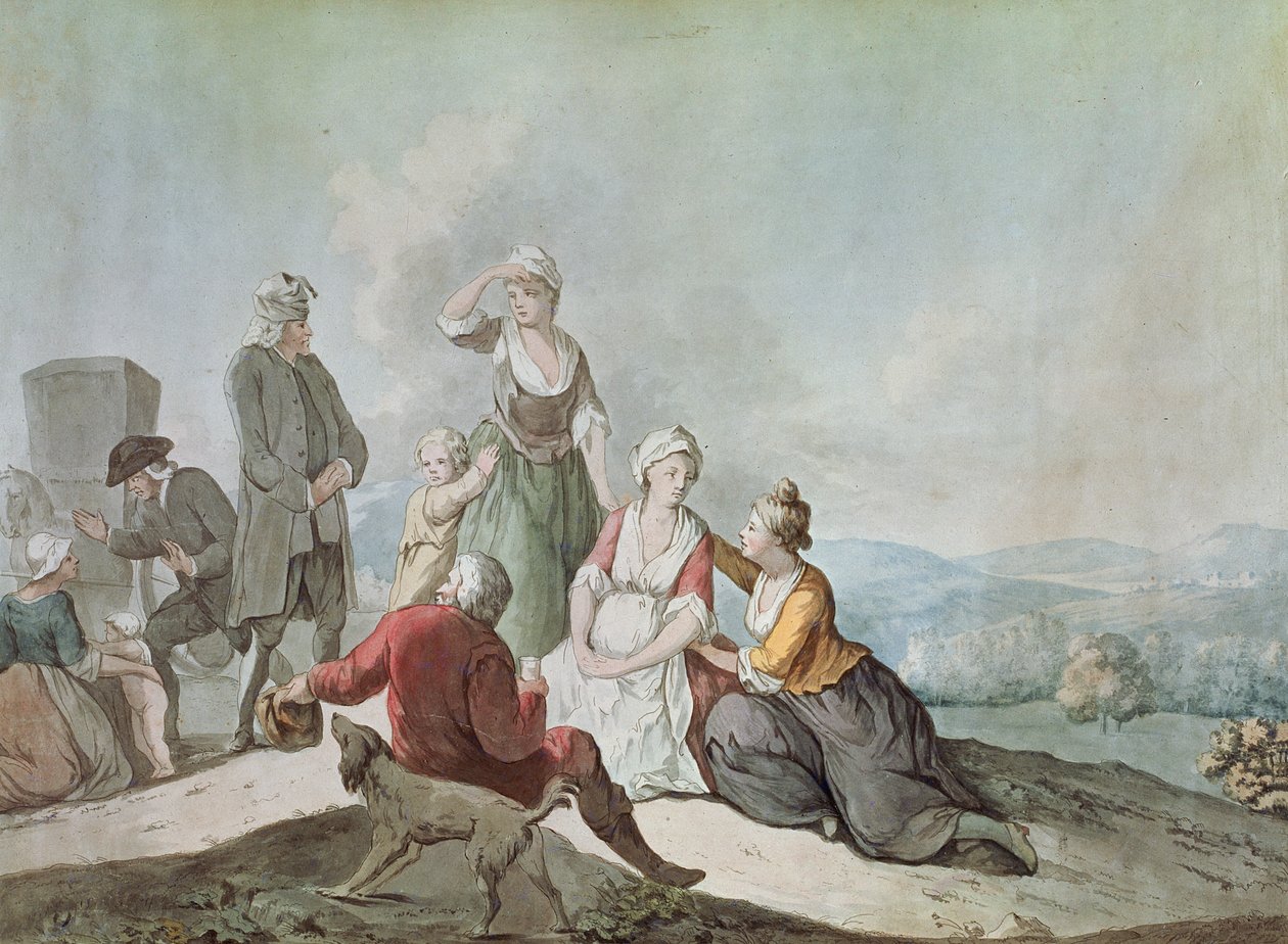 Voltaire samtaler med bønderne i Ferney af Jean Huber