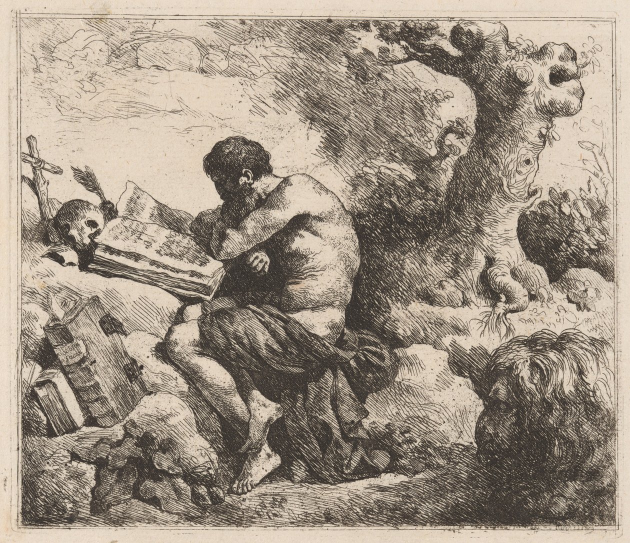 Sankt Jerome af Jean Jacques Lagrenée II