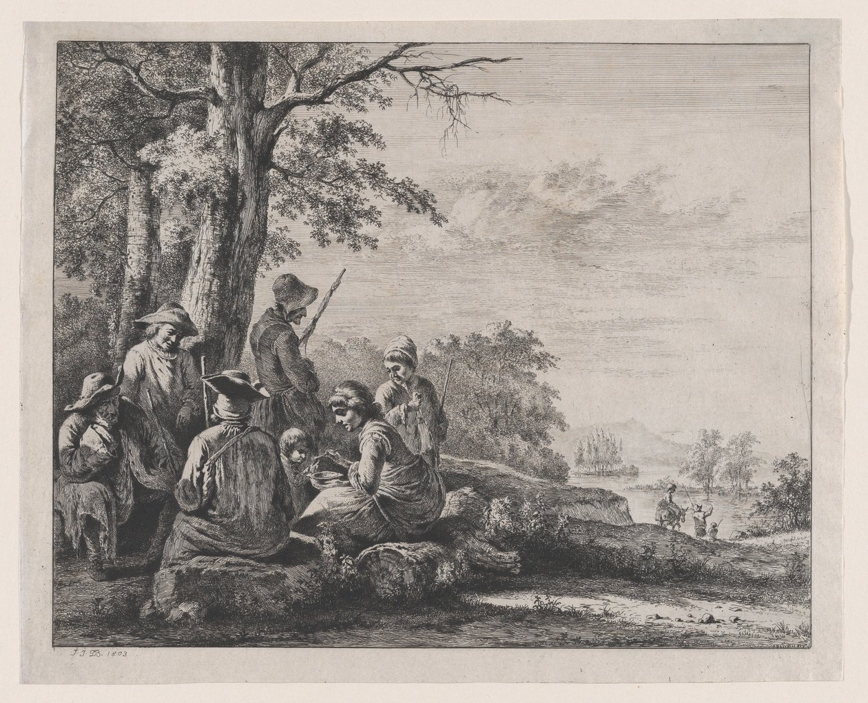 Bønders hvile, 1803. af Jean Jacques de Boissieu