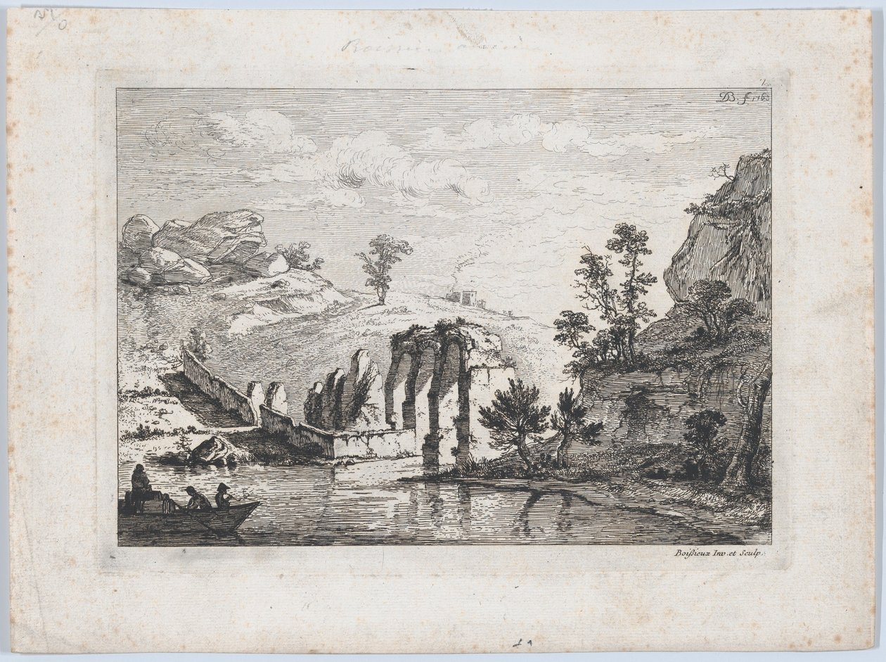 Ruiner af en akvædukt, 1763. af Jean Jacques de Boissieu