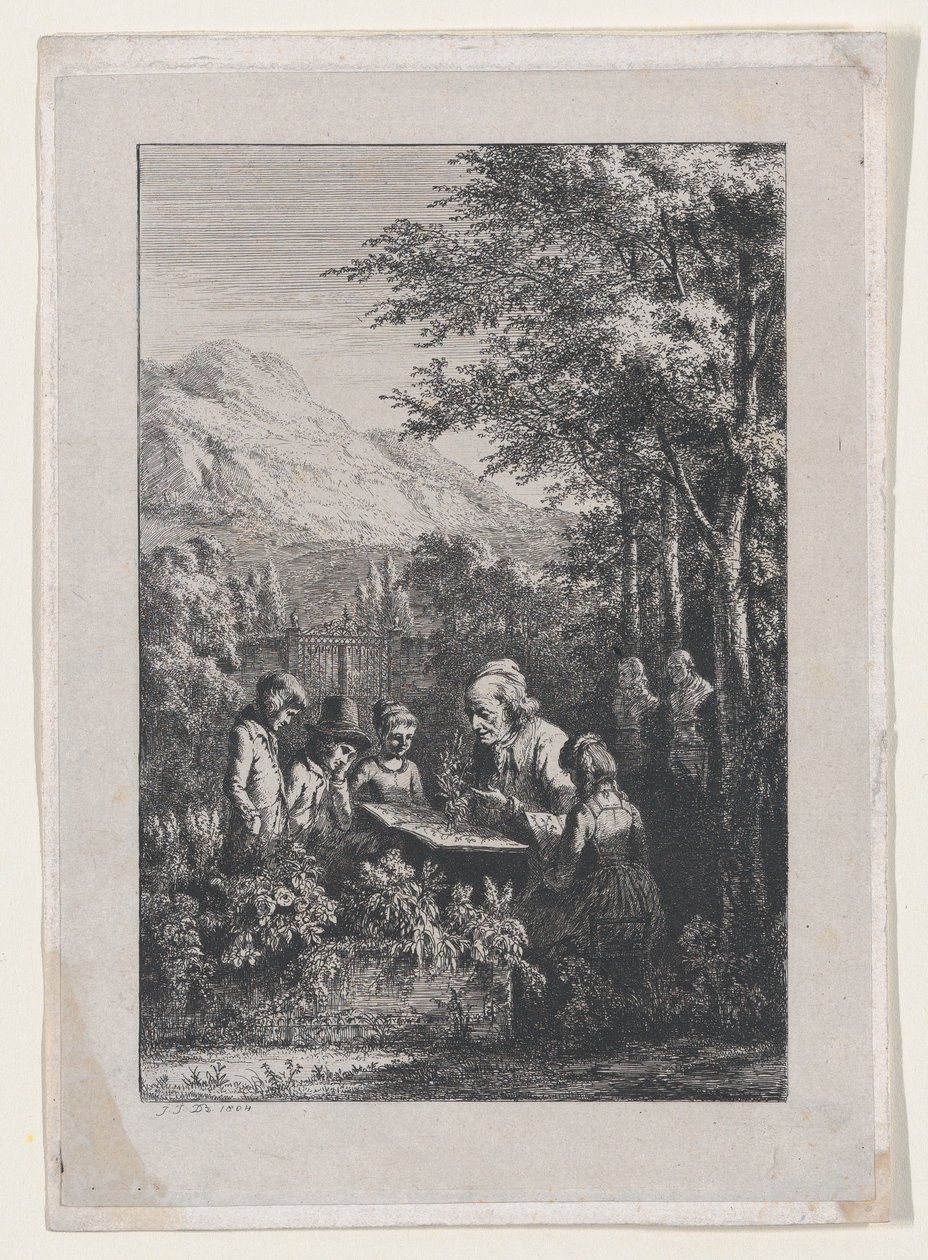Botanikundervisningen, 1804. af Jean Jacques de Boissieu