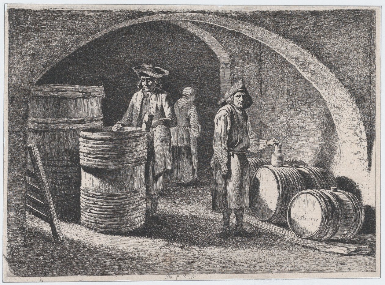 De små bødkere, 1770. af Jean Jacques de Boissieu