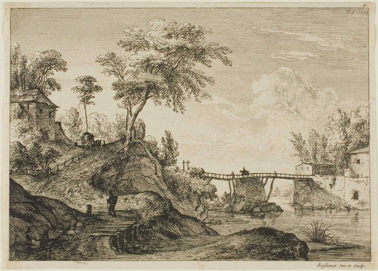 Træbroen af Jean Jacques de Boissieu
