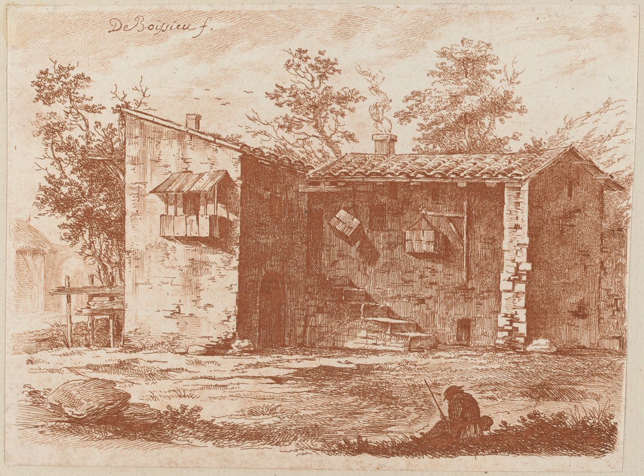 To huse med tegltag af Jean Jacques de Boissieu