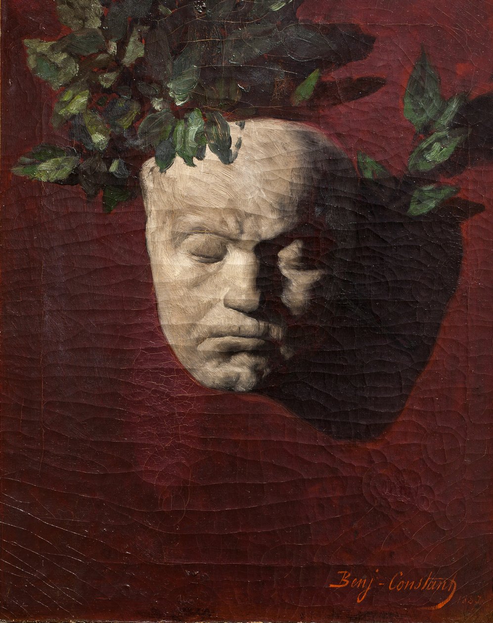 Beethovens dødsmaske af Jean Joseph Benjamin Constant