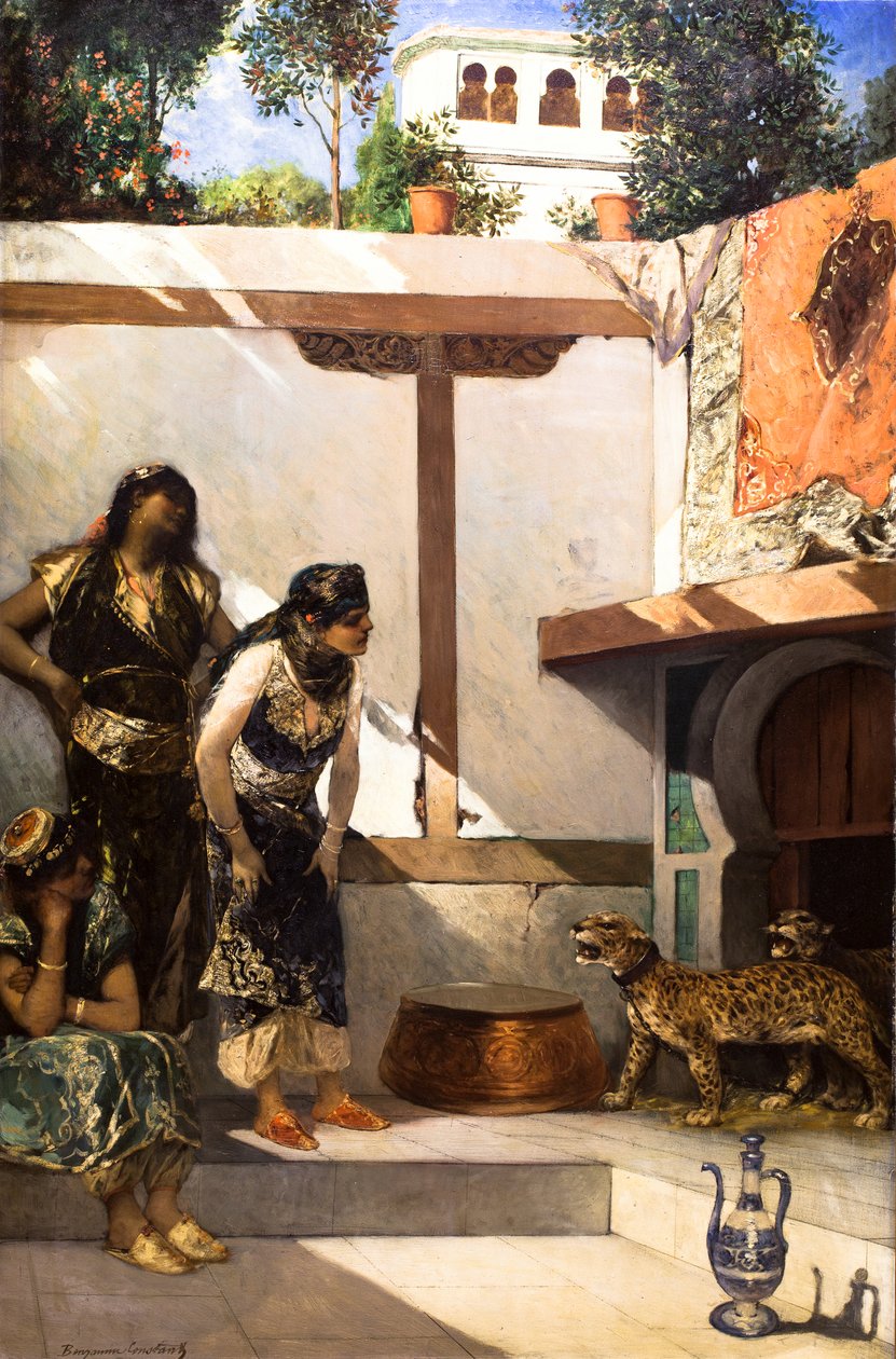 Gårdspladsen i sultanens palads af Jean Joseph Benjamin Constant