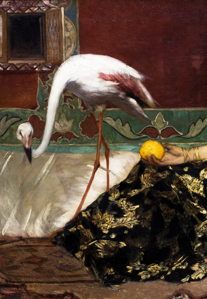 Den lyserøde flamingo (detalje) af Jean Joseph Benjamin Constant