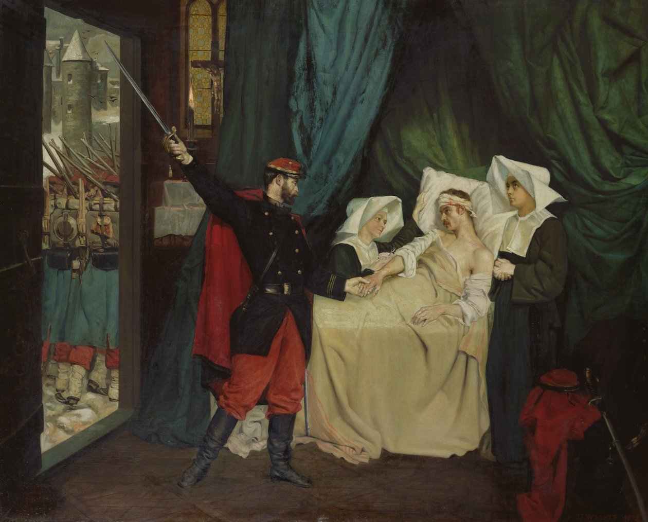 Scene under krigen i 1870 af Jean Joseph Weerts