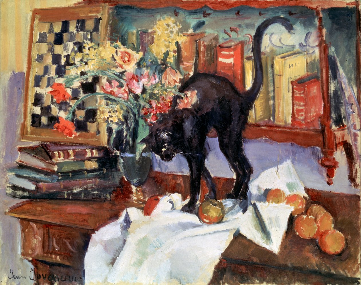 Stilleben med en kat, 1912. af Jean Joveneau