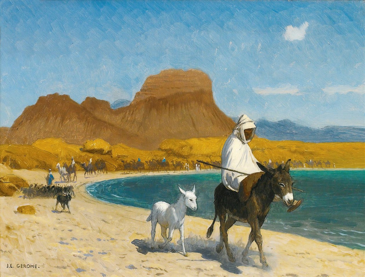 Akaba Gulf (olie på lærred) af Jean Leon Gerome