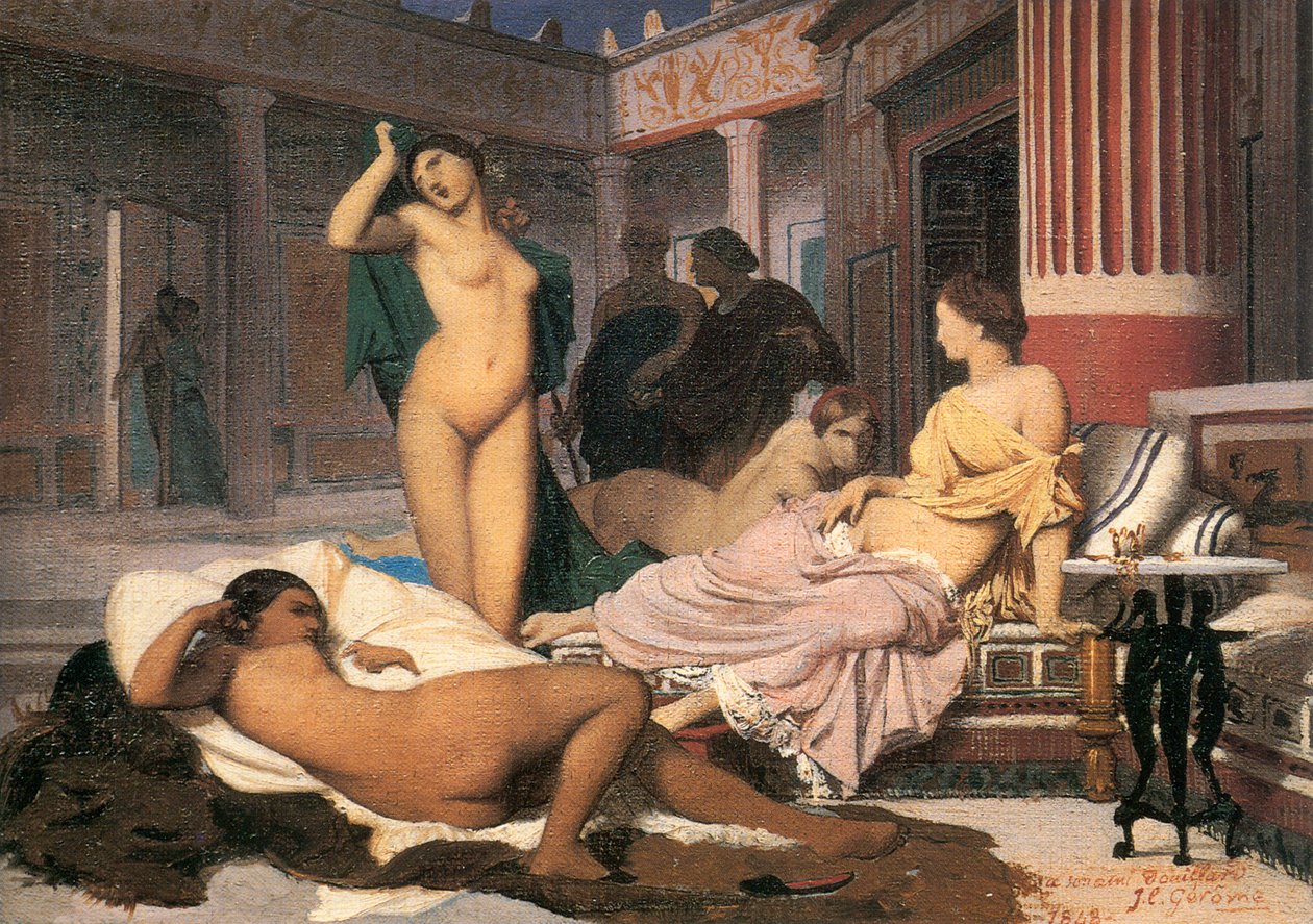 Græsk interiør skitse, 1848. af Jean Leon Gerome