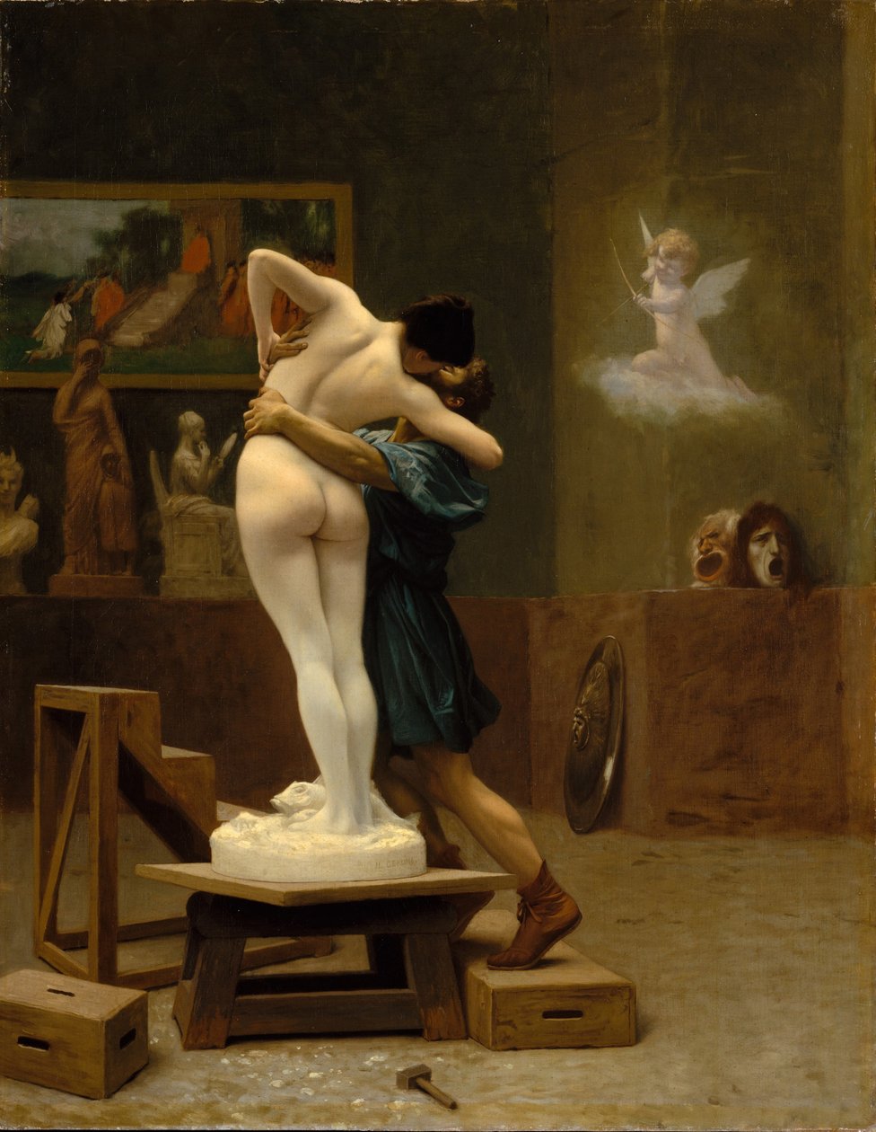 Pygmalion og Galatea, ca. 1890 af Jean Leon Gerome