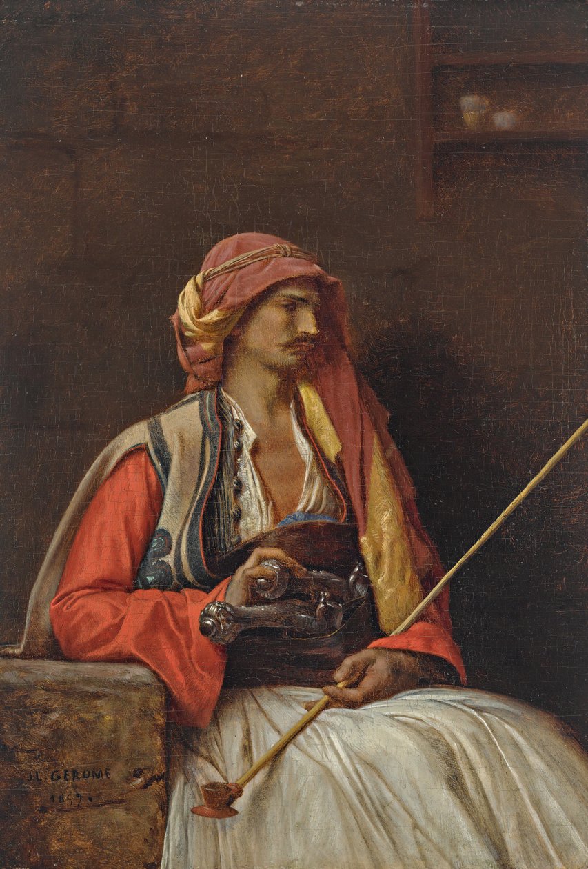 Siddende Arnaut af Jean Leon Gerome