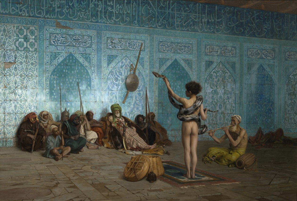 Slangetæmmeren, ca. 1879 af Jean Leon Gerome