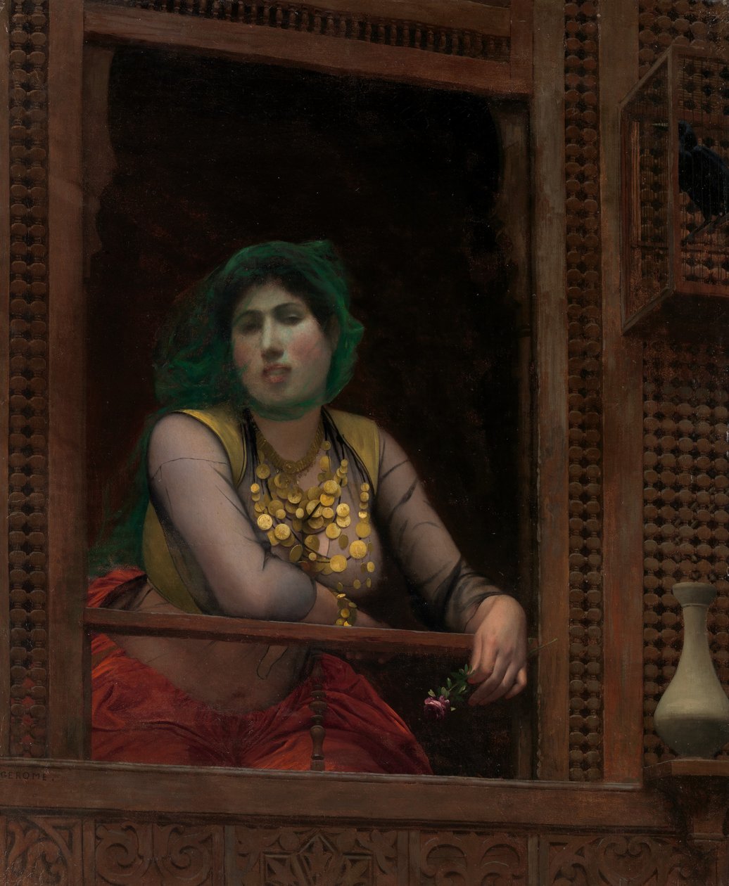 Kvinde ved en altan, 1887-88. af Jean Leon Gerome