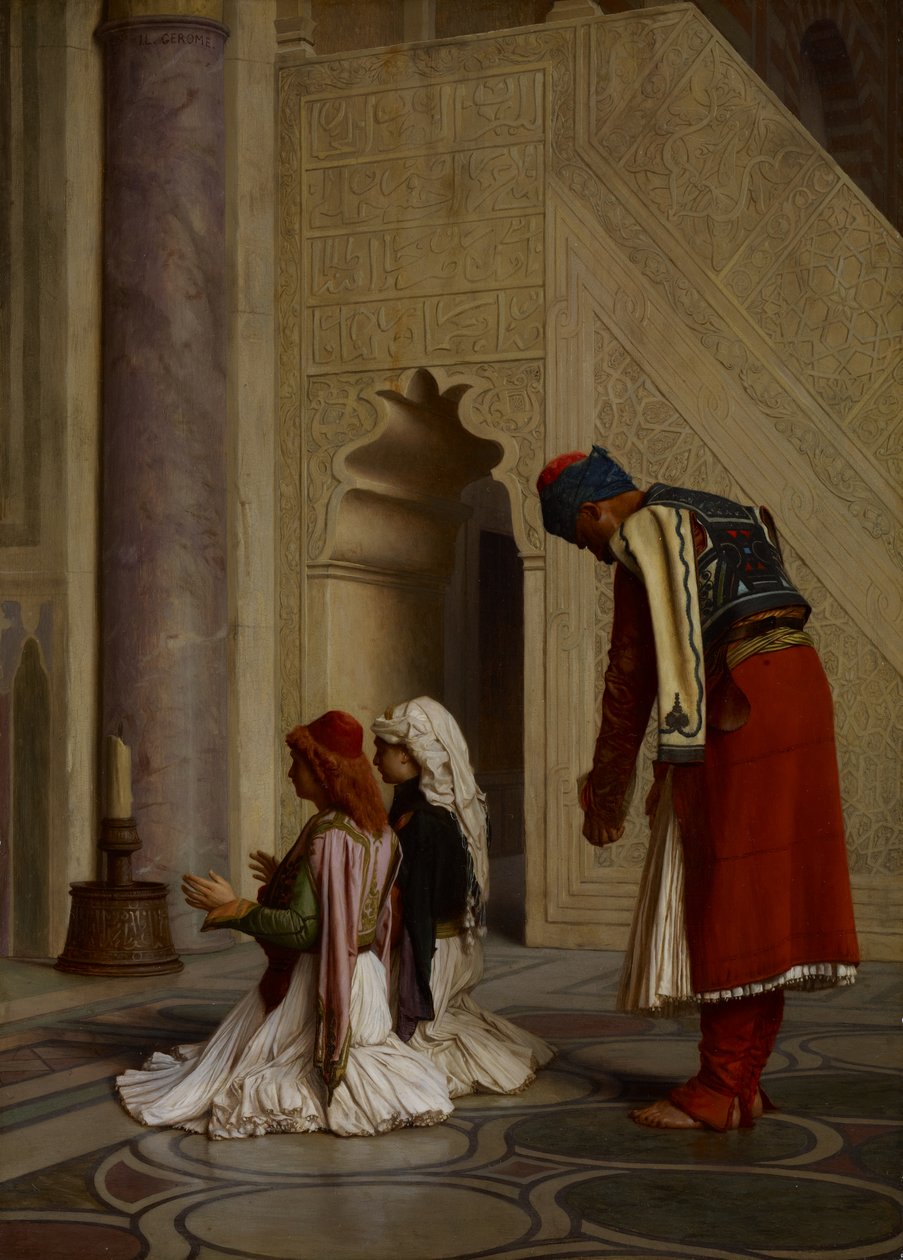Unge grækere i moskeen af Jean Leon Gerome