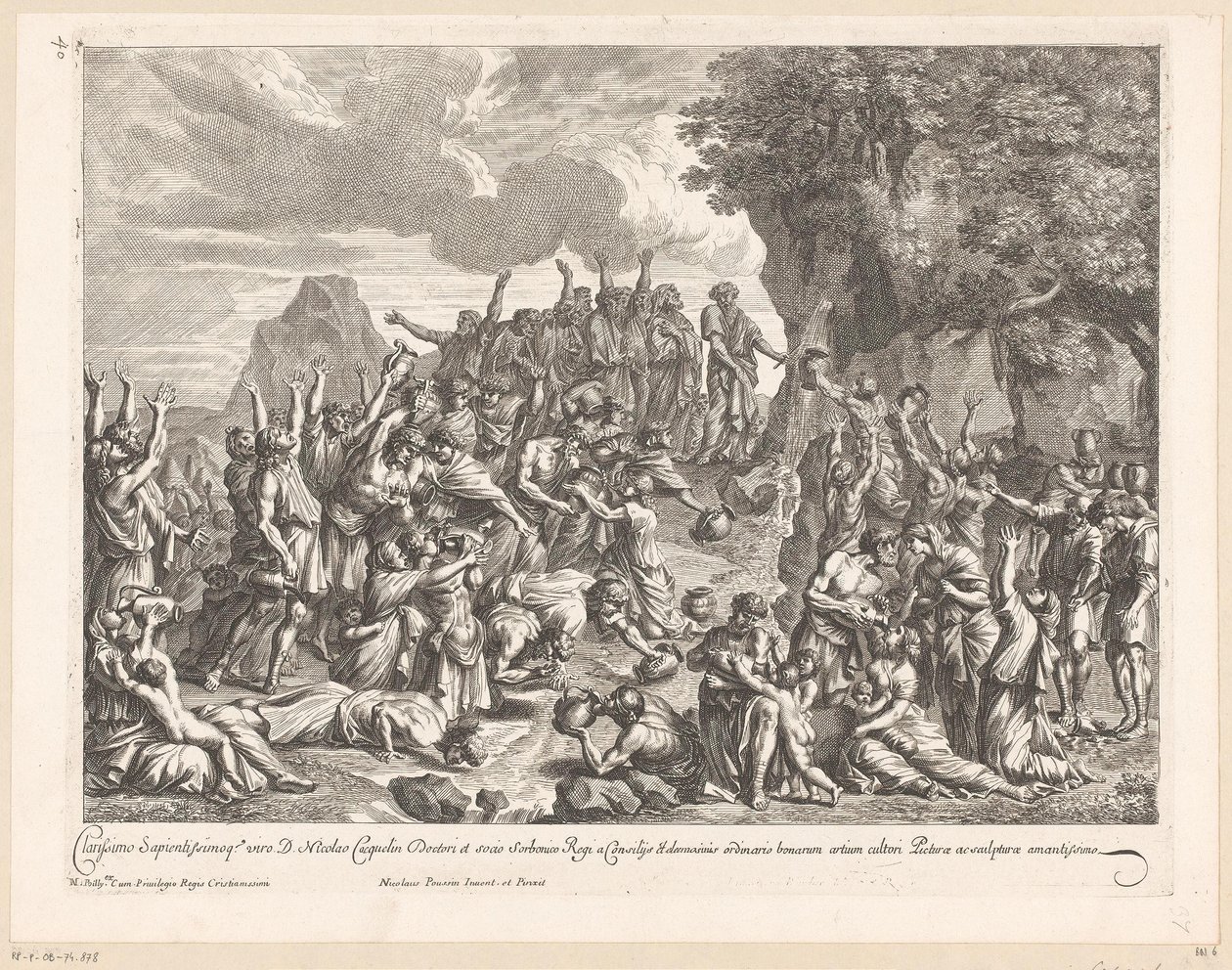 Moses slår vand ud af klippen af Jean Lepautre
