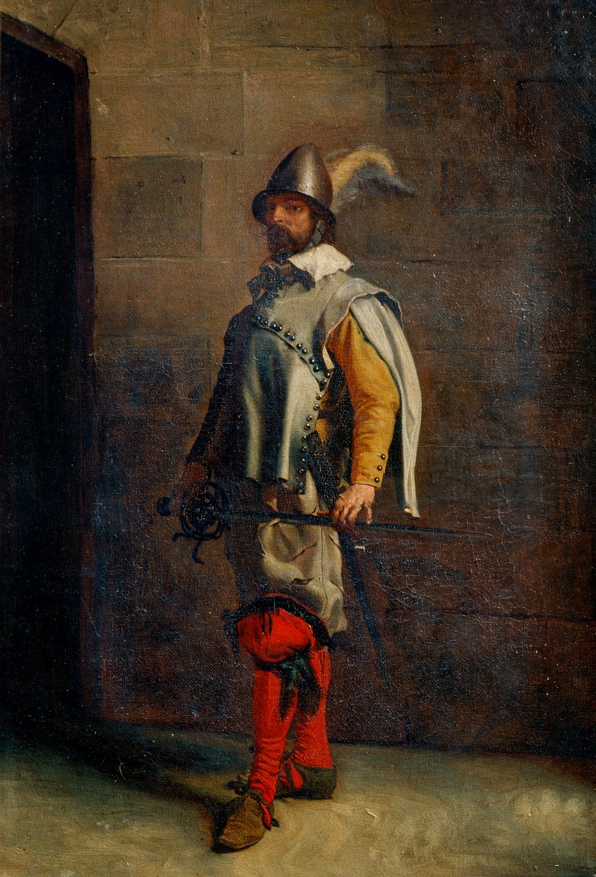 En Huguenot, 1800-tallet. af Jean Louis Ernest Meissonier