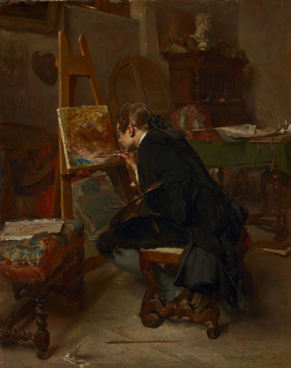 En maler, 1855 af Jean Louis Ernest Meissonier