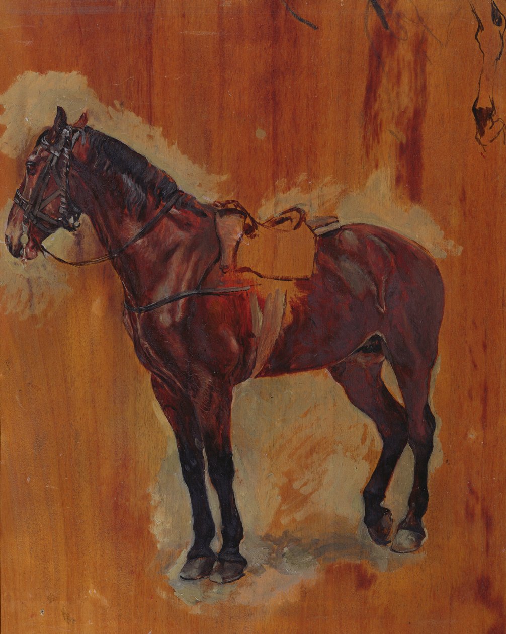 Studie af en hest af Jean Louis Ernest Meissonier