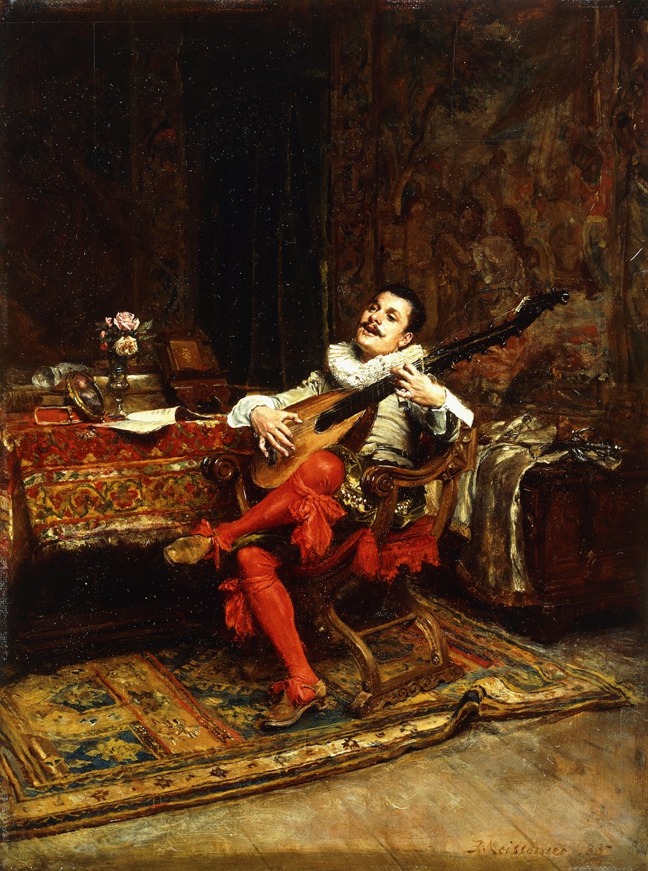Lutespilleren, 1887 af Jean Louis Ernest Meissonier
