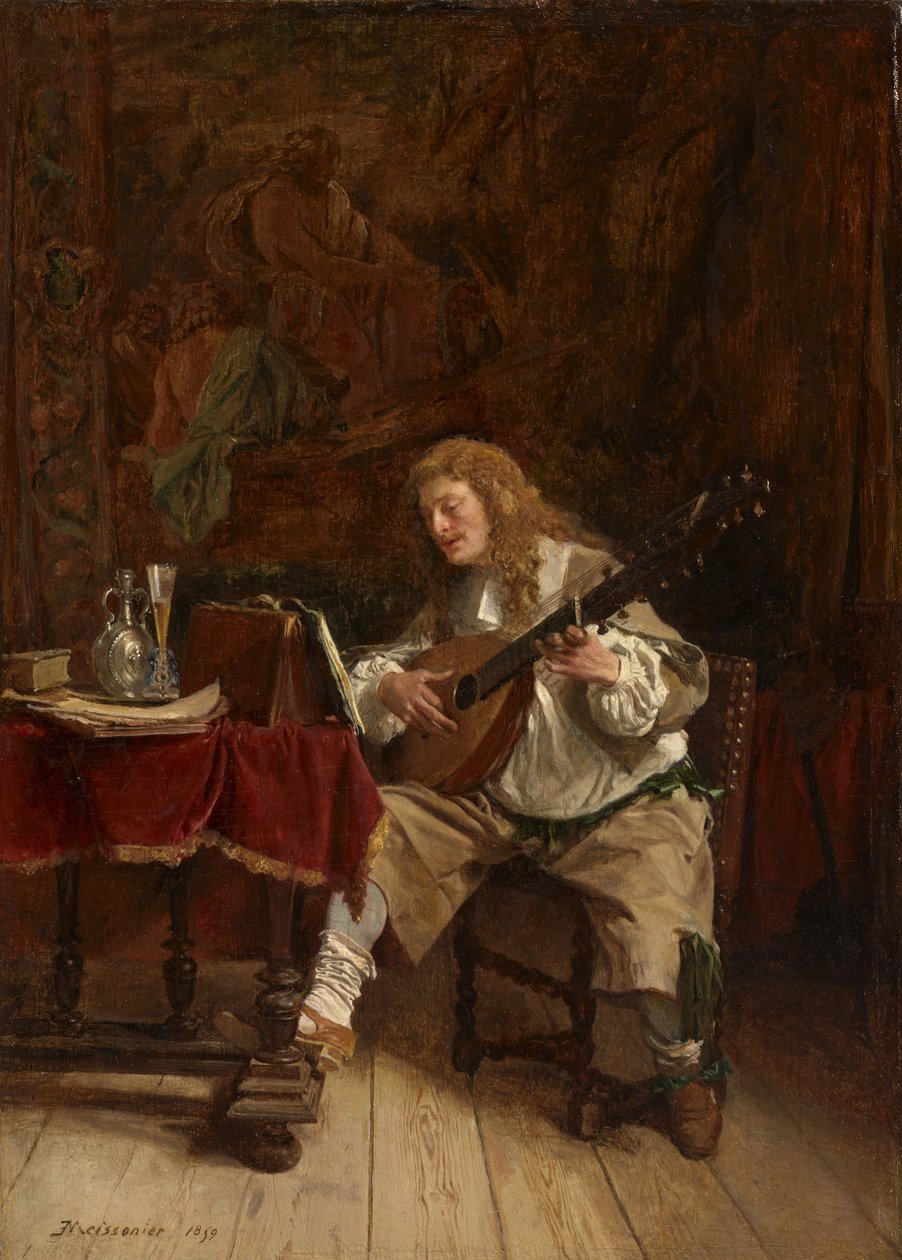 Musikeren, 1859 af Jean Louis Ernest Meissonier