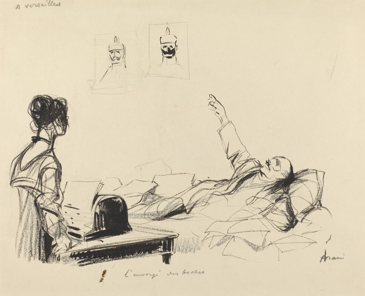 I Versailles. Bochens afsendelse af Jean Louis Forain