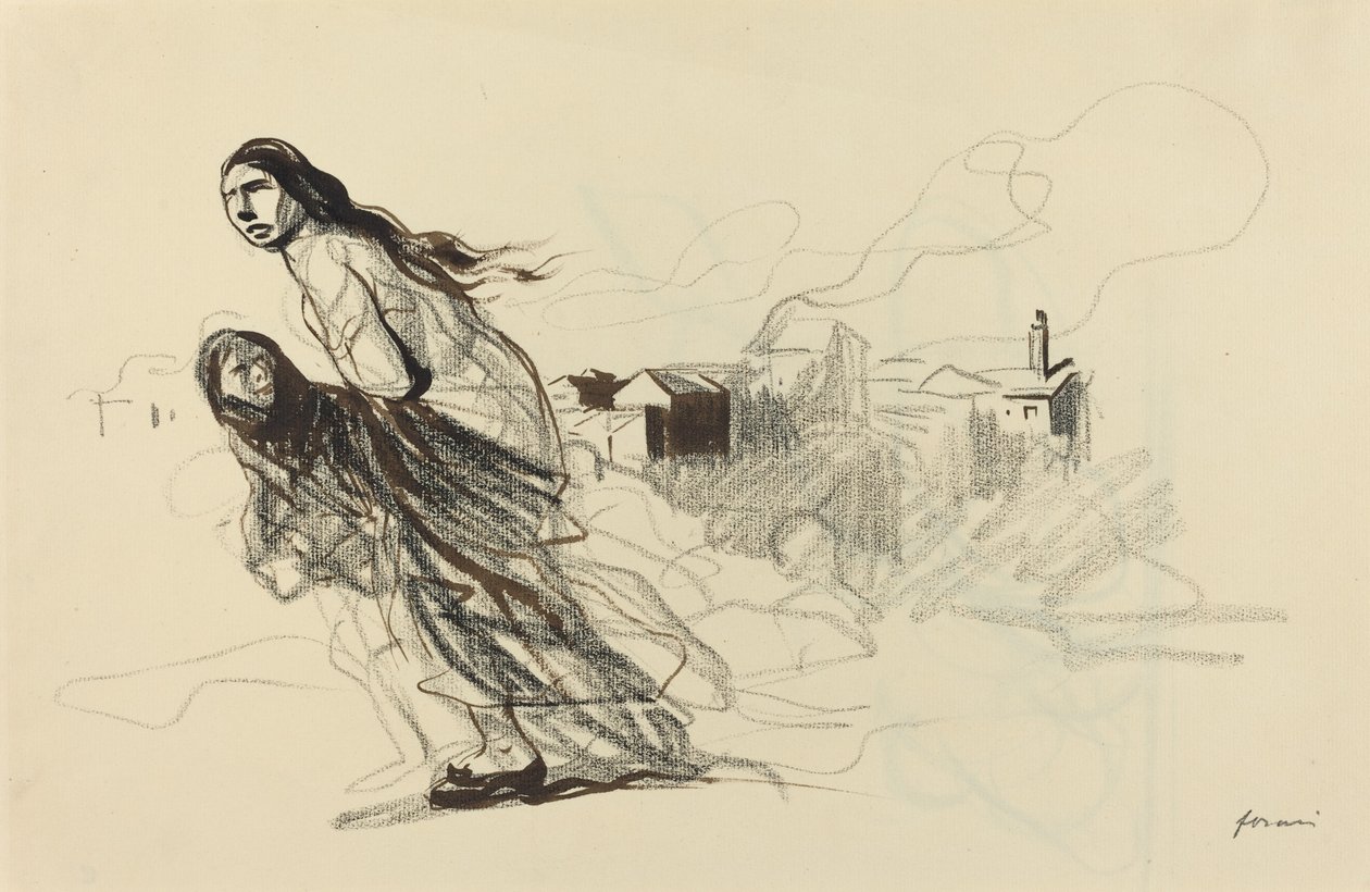 Efter Douai, sandsynligvis 1918. af Jean Louis Forain
