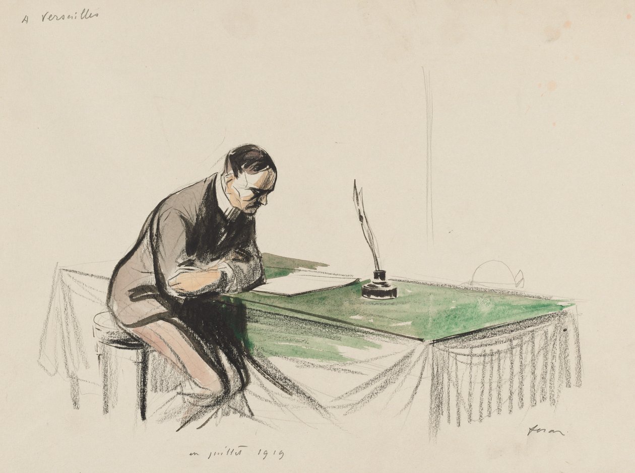 I Versailles, juli 1919, 1919. af Jean Louis Forain