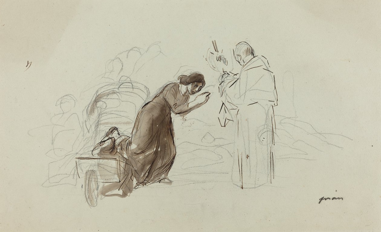 Benediction a Lourdes, ca. 1912. af Jean Louis Forain