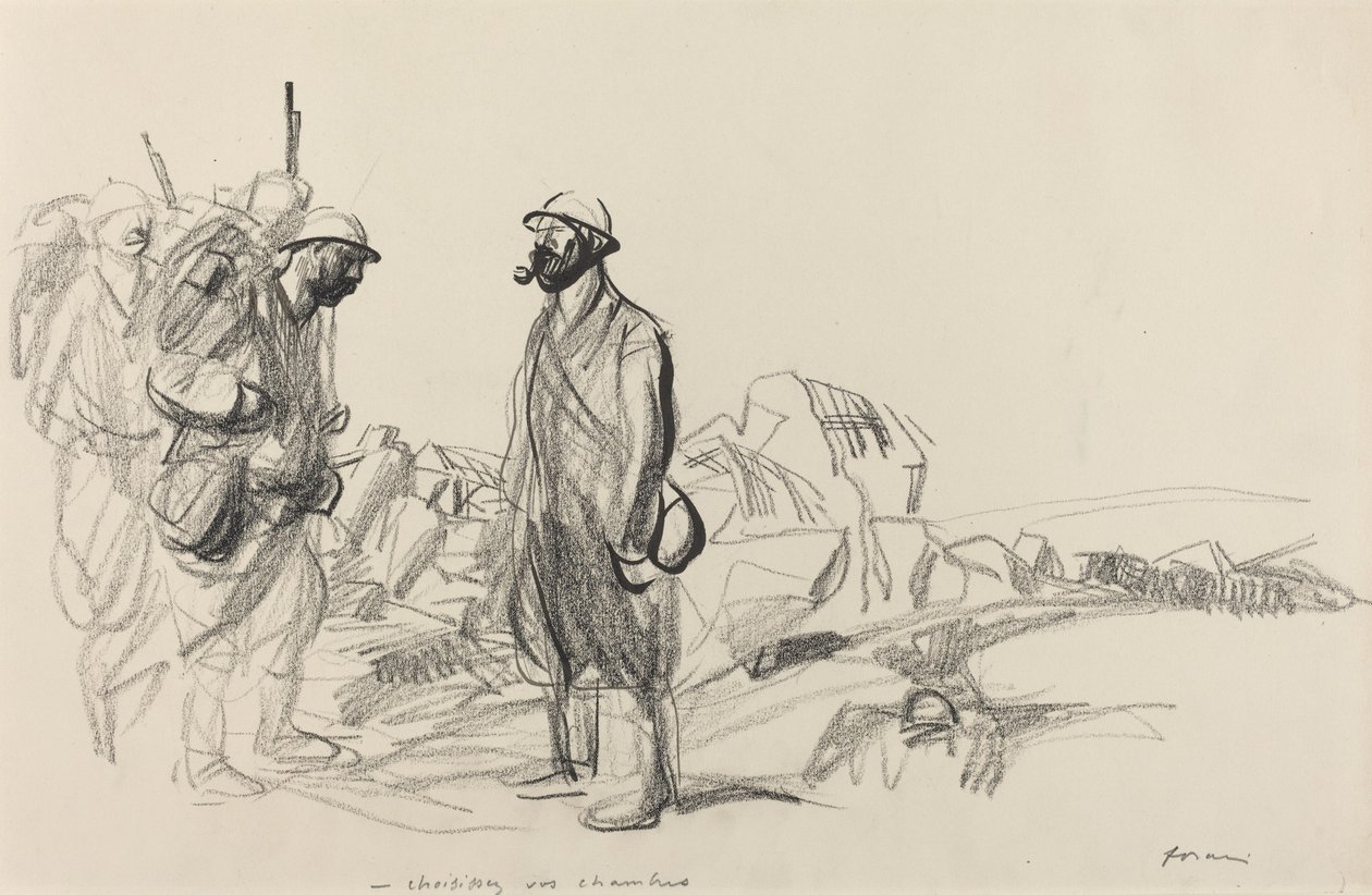 Vælg dine værelser, c. 19141919. af Jean Louis Forain