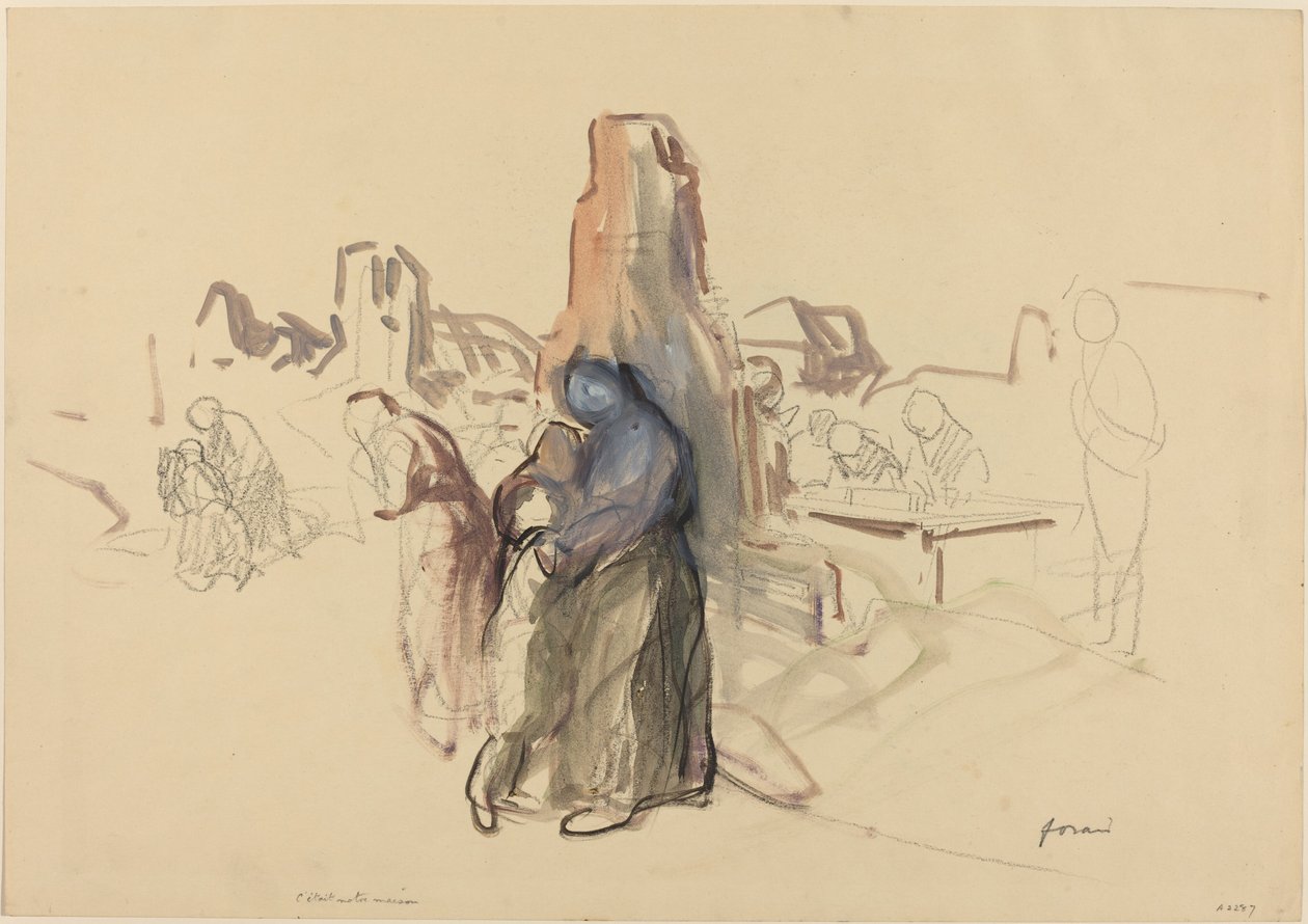 Dette var vores hus, ca. 19141919. af Jean Louis Forain