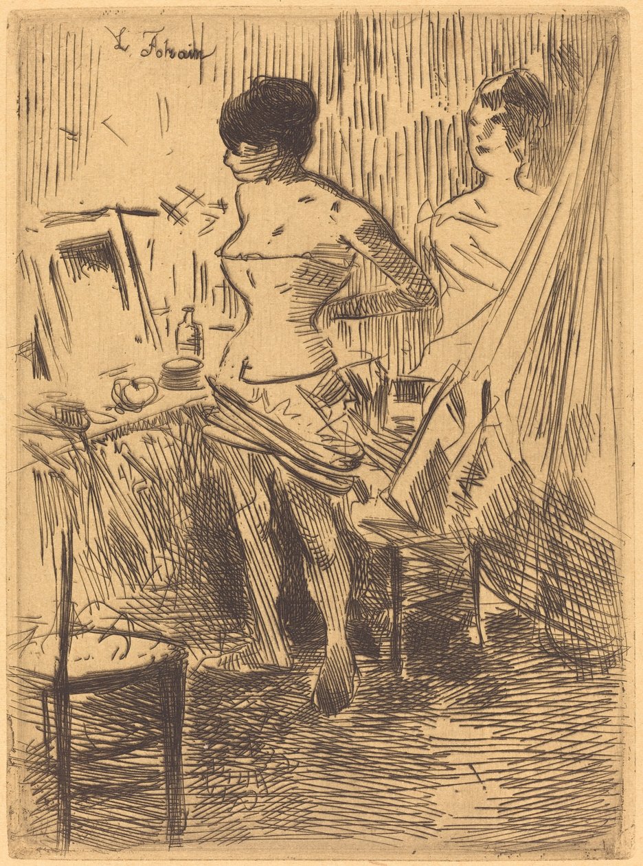Dansere i deres omklædningsrum af Jean Louis Forain