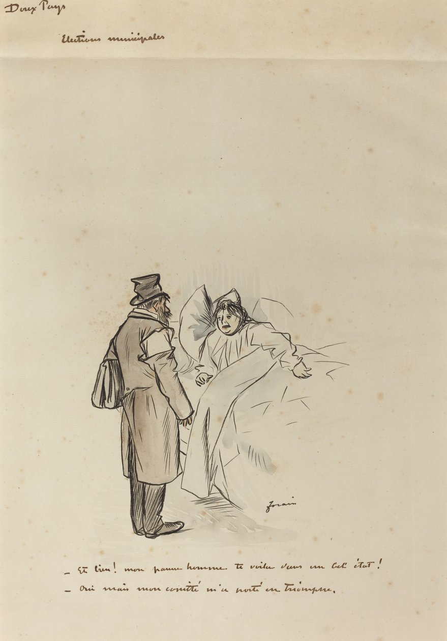 Valg Municipales, ca. 1897. af Jean Louis Forain