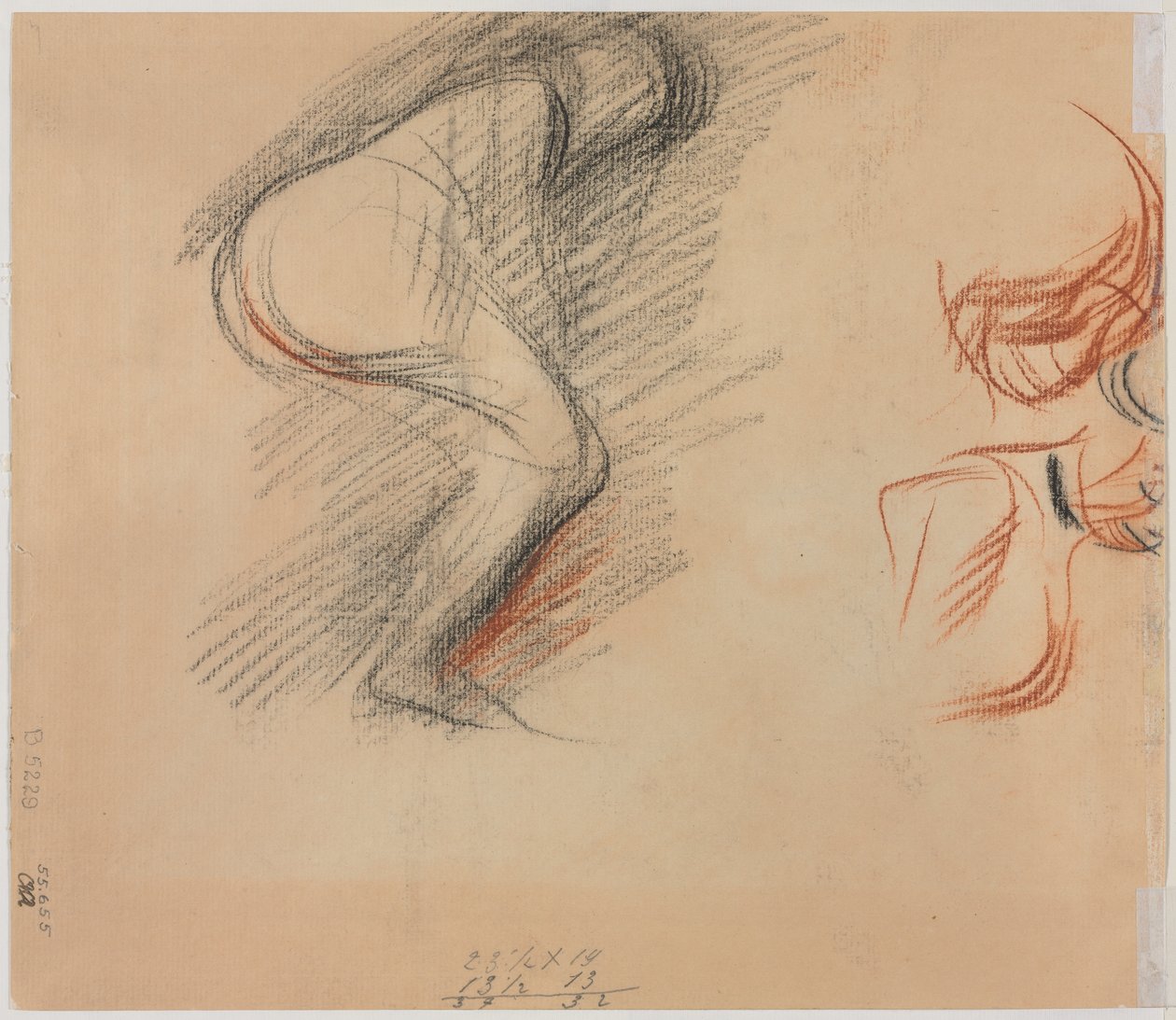 Figurskitser (verso) af Jean Louis Forain