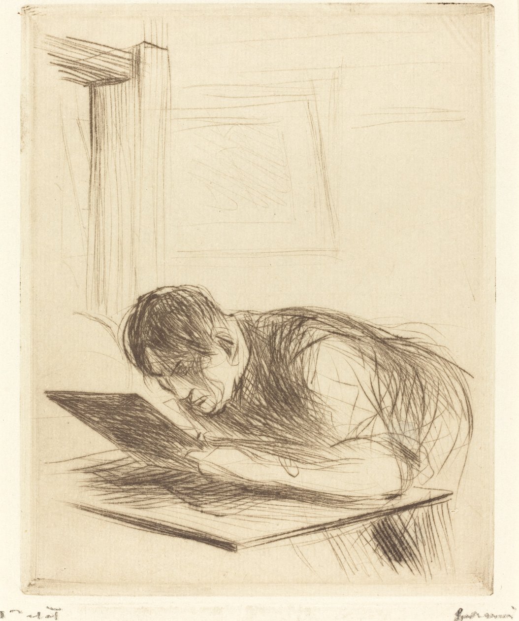 Forain Etching (første plade) af Jean Louis Forain
