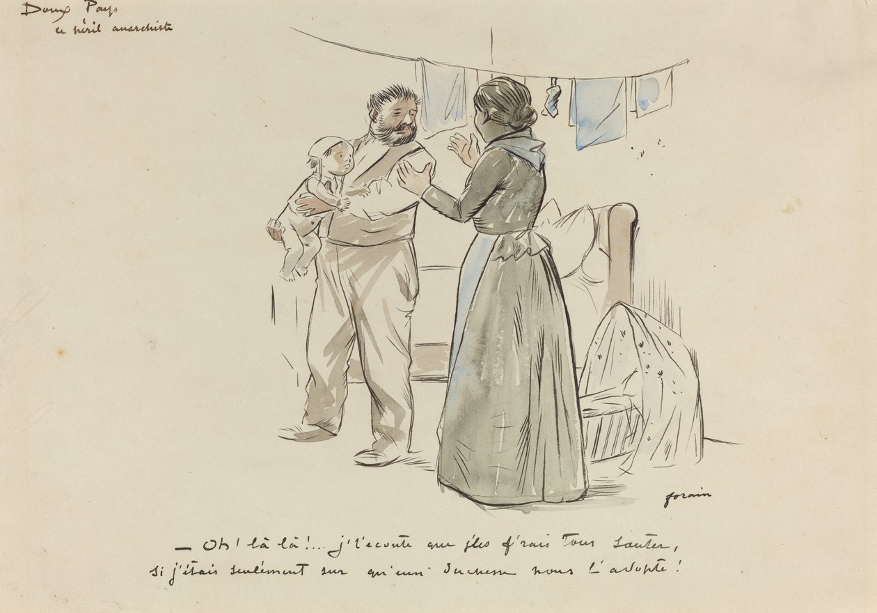 Den anarkistiske fare, ca. 1897. af Jean Louis Forain